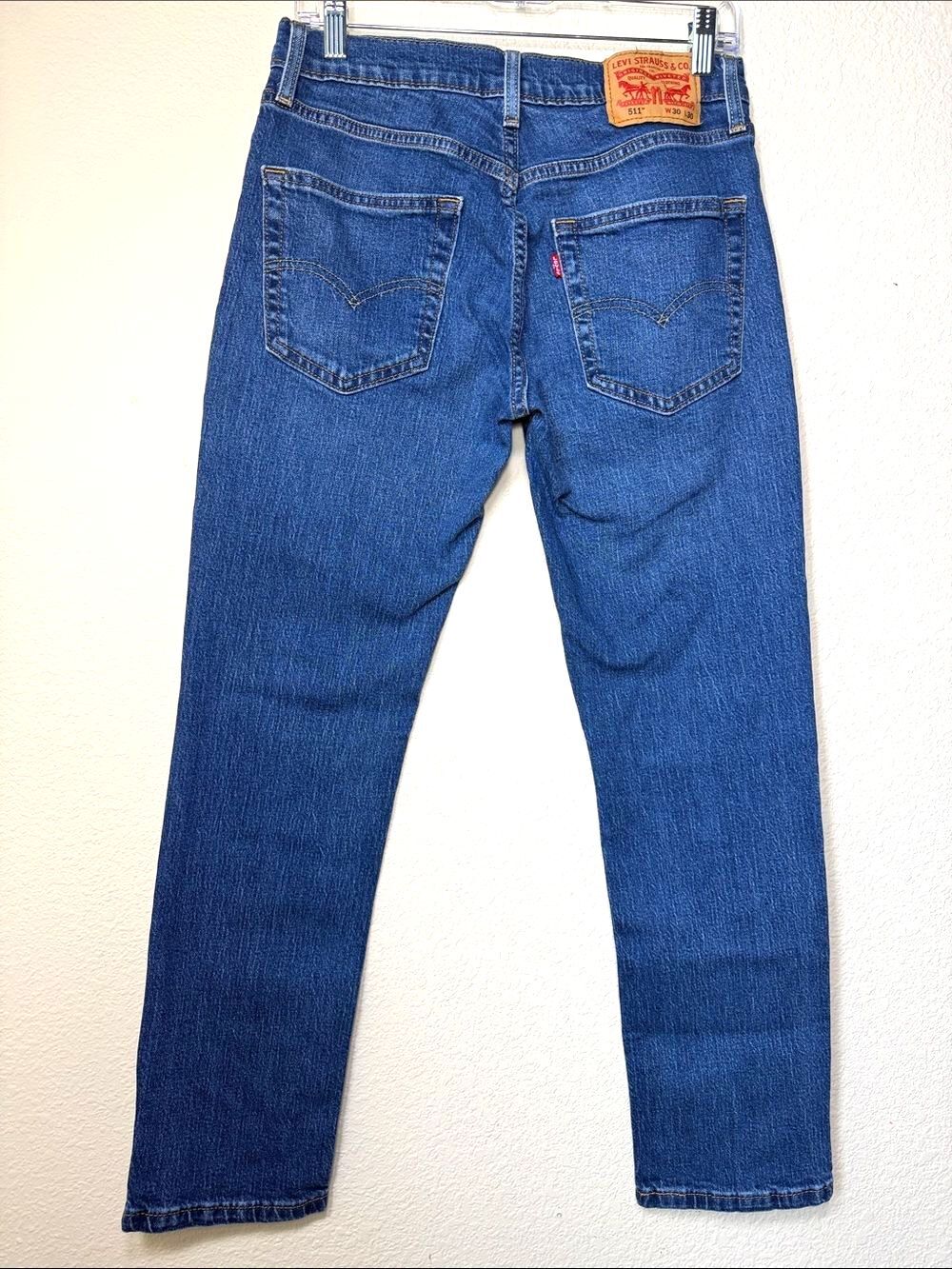Levi's 511 Slim Fit Men's Jeans 30x30 Classic Red Tab Blue Denim Streetwear - Picture 5 of 5